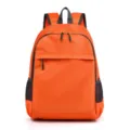 Orange lightweight folding travel backpack, casual waterproof outdoor sports daypack variant. - Orange