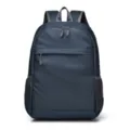 Navy blue lightweight travel backpack with multiple pockets and double zippers for outdoor sports. - Dark Blue