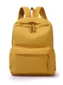 Gelber Cord Rucksack, lässiger Unisex Schulranzen für den täglichen Weg und Reisen. - Gelb