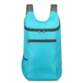 Lightweight foldable backpack for outdoor travel sports, waterproof casual daypack in blue. - Sky Blue