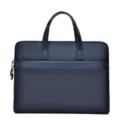 Professionelle dunkelblaue Laptoptasche fuer Business und stilvolle Aktenmappe neu. - Blau