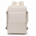 Fashionable large capacity casual backpack, laptop bag for men and women, student bookbag. - Off White