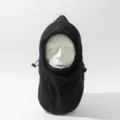 Pasamontañas negro de forro polar para invierno, máscara facial térmica antivento para esquiar. - M (56-58cm) / Estilo sin Forro de Felpa