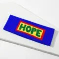 Cinta de pelo deportiva de punto azul banda antisudor con logo HOPE fitness yoga running - Azul real HOPE