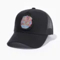 Gorra de béisbol de malla bordada de estilo chino con estilo, sombrero trucker unisex transpirable. - M (56-58cm) / Negro
