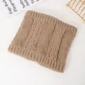 Winterwarmer Strick Halswärmer, dickes Zopfmuster, kuschelig weiches Fleece Innenfutter. - Nr. 6 Khaki Wellenförmig Zopfmuster