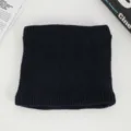 Dunkelblauer gestrickter Nackenwärmer für den Winter, warmer Thermo Schlauchschal für Outdoor. - Nr. 11 Dunkelblau Gerippt Kreuz Quadrat