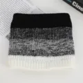 Tour de cou en tricot dégradé noir et blanc écharpe thermique hiver cyclisme - N° 2 dégradé noir et blanc