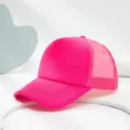 Casquette trucker rose vif pour l'été, casquette de baseball en filet respirante hommes et femmes. - M (56-58cm) / Rose rouge