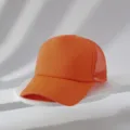 Bright orange foam mesh trucker hat, casual baseball cap for outdoor sun protection. - M (56-58cm) / Orange