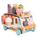 Holz Eiswagen Spielzeug Kinder Küche Essen Set Kleinkind Lernspielzeug Geschenk Neu - Spielzeug-Eiswagen