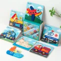 Kinder Holz Verkehr Puzzle Set 3-6 Jahre fruehe Bildung intelligentes Spielzeug Box - Verkehrs-Stil