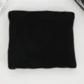 Schwarzer gefütterter Strick-Halswärmer, thermischer Schlauchschal für kalte Wintertage. - Nr. 7 Schwarz Gerippt Kreuz Quadrat