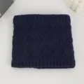 Dunkelblaue gestrickte Winterschal Nackenschwärmer, Rautenmuster thermischer Schal. - Nr. 16 Dunkelblau Groß Diamant