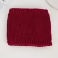 Winter knitted neck warmer for men and women, windproof thermal fleece collar gaiter. - No. 17 Wine Red Fine Cables