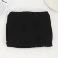 Black knitted winter neck warmer thermal fleece lined snood cycling windproof scarf - No. 18 Black Fine Cable Knit