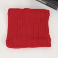 Winter red knitted neck gaiter warm windproof pull-over snood scarf for outdoor cycling daily wear. - No. 21 Red Vertical Stripes