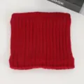 Red knitted neck warmer winter thermal ribbed snood scarf for women and men outdoor daily - No. 23 Wine Red Vertical Stripes