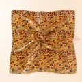 Klassisches Leopardenmuster Seidentuch Quadratisch, elegante Mode Accessoires Damen, Stole. - #16 Kaffeebrauner Leopardenprint 60 Halstuch