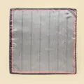 Quadratisches Hahnentritt Seidentuch professionelles Halstuch rosa Rand Damen Accessoire - #33 Schwarzes Hahnentrittmuster mit rosa Rand 60