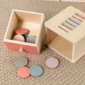 Montessori wooden coin box color sorting toy for toddler early education learning variant option. - Coin Box / 1 Piece/Pack