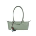 Sac à épaule horizontal minimaliste vert clair pour femme, élégant sac bandoulière. - Avec Pendentif / Vert