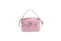 Pink heart embroidered handbag women shoulder crossbody bag fashion designer style lady bag - Pink