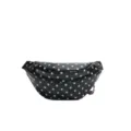 Sac banane noir à pois, pochette de poitrine tendance et décontractée pour le quotidien urbain. - Noir