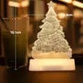 Warm glow 3D acrylic night light featuring a festive Christmas tree design for bedside decor - Warm Light - 3D Christmas Tree