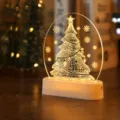 3D acrylic Christmas tree night light with warm white glowing effect - Warm Light - Round Christmas Tree