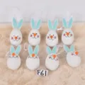Ensemble d'ornements suspendus d'œufs de lapin de Pâques décoratifs en plastique. - Ensemble 04