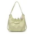 Sac à main pour femme vert clair étoile avec nœud et joli pendentif lapin, sac bandoulière. - Vert