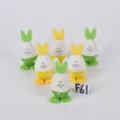 Set decoration oeufs lapin Paques, mignons oeufs peints plastique pour fete vacances maison - Ensemble 01