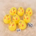 Set de décoration d'œufs de poussin en plastique de Pâques, design jaune mignon pour fête. - Ensemble 15