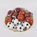 Oeufs de Pâques en plastique design de sport balles coloré enfants déco DIY 8cm - Ensemble 18
