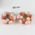 Easter decorative rattan wreath egg candle holder set for holiday party home table decor - Style 03
