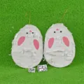 Oeuf de lapin de Pâques pinata suspendu papier ornement pour vacances fenêtre fête décoration. - Modèle 05 (une paire)