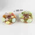 Easter wreath candle holder with eggs and glass, decorative floral centerpiece for spring party. - Style 04
