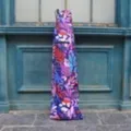 Portable freediving long fins bag featuring vibrant botanical pattern for scuba gear. - Flipper Bag