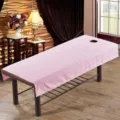 Housse de table de massage rose impermeable drap de lit de salon avec trou pour visage - 80*190 cm sans trou / Rose