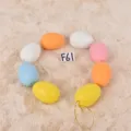 Paaseieren guirlande van gekleurd schuim hangende ornamenten voor lente feest deco - Stijl 02