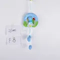 Easter blue glitter rabbit hanging ornament with colorful eggs for holiday party decor - Colored Sand Rabbit Hanging