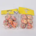 Ornements suspendus d'œufs de Pâques, œufs en plastique peint à fleurs, ruban, sachet. - Ensemble 13