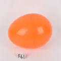 Oeuf de Pâques déco plastique orange couleur vive fête DIY événement présentoir accessoire - Ensemble 14
