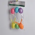 Stecconi per uova di Pasqua glitterate in schiuma con nastri colorati, decorazione primaverile. - Stile 15