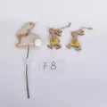 Easter wooden fabric rabbit hanging decoration set spring festival home party wall decor - Rabbit Decoration Set