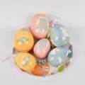 Ensemble d'œufs peints en plastique décoratifs de Pâques avec plateau pour vitrine et fête de vacances maison. - Ensemble 23