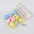 Set de 24 œufs de Pâques mouchetés colorés en plastique décoratifs pour fête artisanat et cadeaux - Ensemble 24