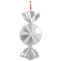 Zilveren PVC snoep ornament kerst vakantie hangende decoratie feest podium prop 55cm - Zilveren Esdoornblad