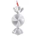 Silver PVC candy Christmas hanging ornament festive party stage decor pendant 55cm - Silver Pinwheel